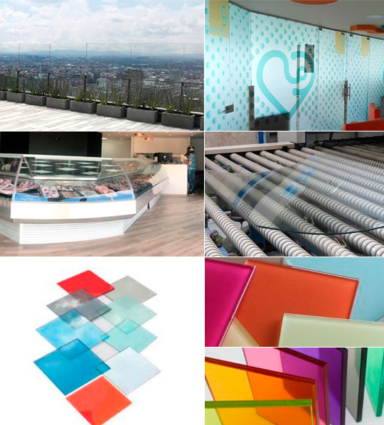 Vidrio templado plano, vidrio templado curvo y vidrio laminado